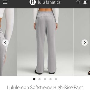 Lululemon Softstreme High-Rise Pants in Grey